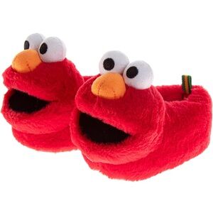 Sesame Street Elmo Plush Red & Orange Kids Slippers